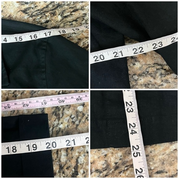 Vtg Y2k Basic Editions Shacket Black Linen Biker Moto Goth Grunge Witchy Vampy L - Picture 5 of 8